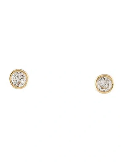 Pre-owned Earrings 14k Diamond Stud  In Multi