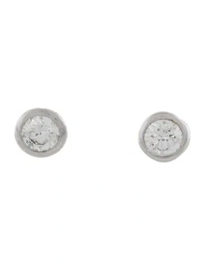 Pre-owned Earrings 14k Diamond Stud  In Multi