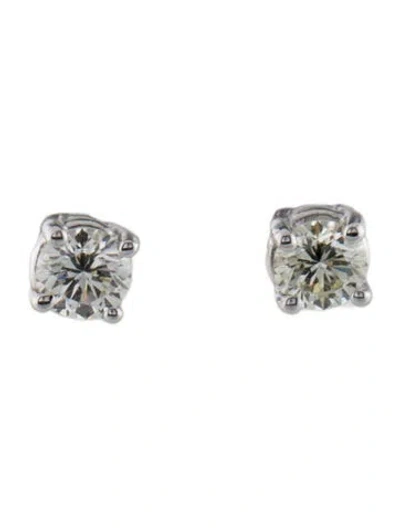 Pre-owned Earrings 14k Diamond Stud  In Multi