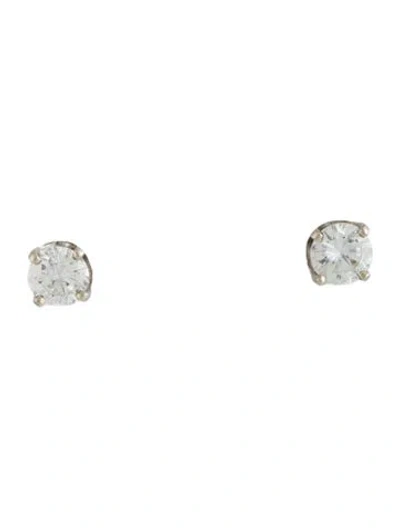 Pre-owned Earrings 14k Diamond Stud  In Multi