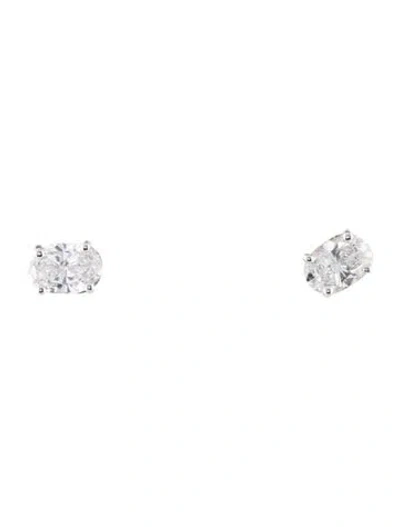 Pre-owned Earrings 14k Diamond Stud  In Multi