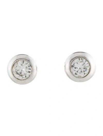 Pre-owned Earrings 14k Diamond Stud  In Multi