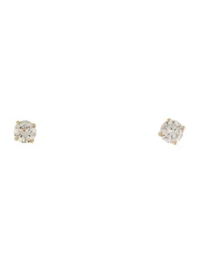 Pre-owned Earrings 14k Diamond Stud  In Multi