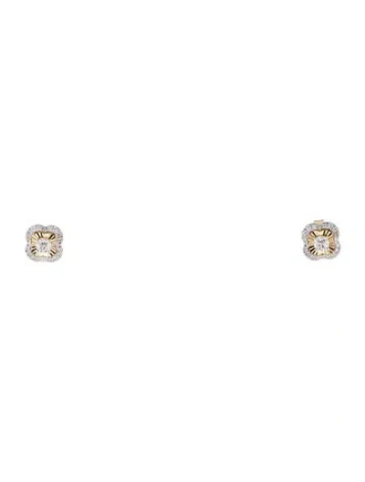 Pre-owned Earrings 14k Diamond Stud  In Multi