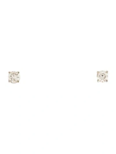 Pre-owned Earrings 14k Diamond Stud  In Multi