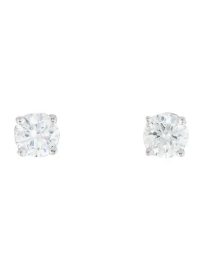 Pre-owned Earrings 14k Diamond Stud  In Multi