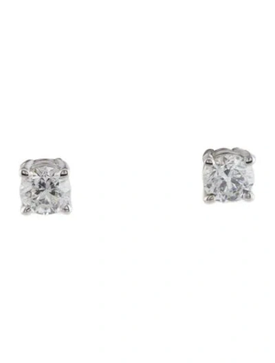 Pre-owned Earrings 14k Diamond Stud  In Multi