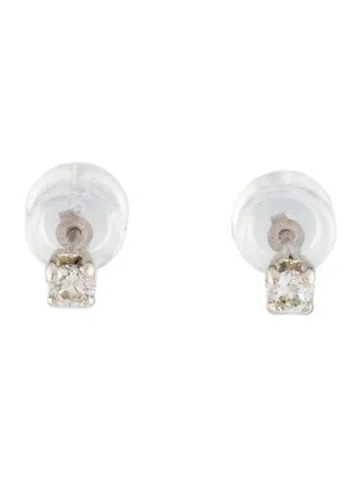Pre-owned Earrings 14k Diamond Stud  In Multi