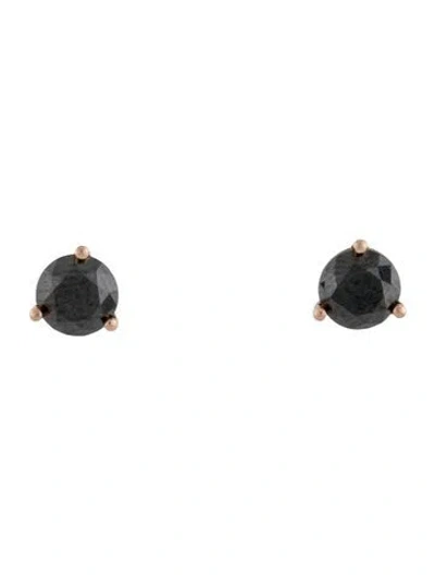 Pre-owned Earrings 14k Diamond Stud  In Multi