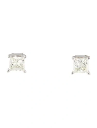 Pre-owned Earrings 14k Diamond Stud  In Multi