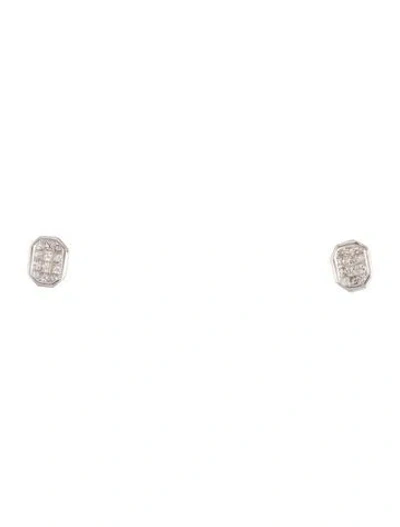 Pre-owned Earrings 14k Diamond Stud  In Multi