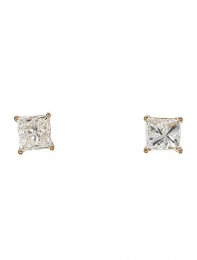 Pre-owned Earrings 14k Diamond Stud  In Multi