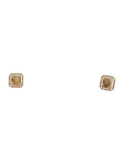 Pre-owned Earrings 14k Diamond Stud  In Multi