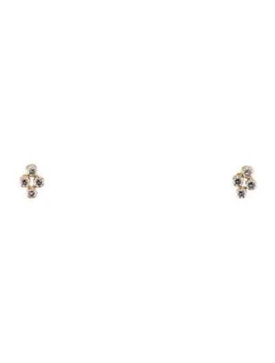 Pre-owned Earrings 14k Diamond Stud  In Multi