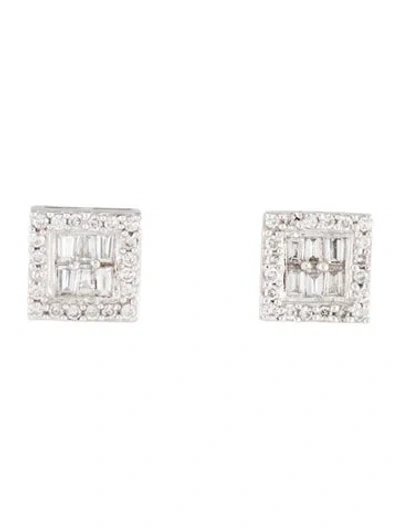 Pre-owned Earrings 14k Diamond Stud  In Multi