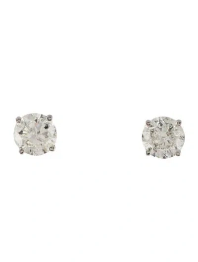 Pre-owned Earrings 14k Diamond Stud  In Multi