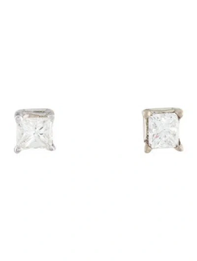 Pre-owned Earrings 14k Diamond Stud  In Multi