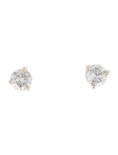 Pre-owned Earrings 14k Diamond Stud  In Multi