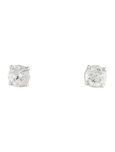 Pre-owned Earrings 14k Diamond Stud  In Multi