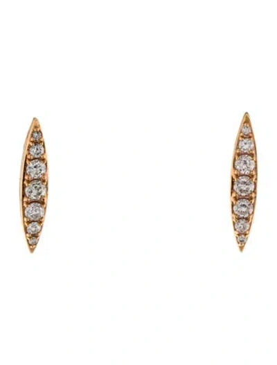 Pre-owned Earrings 14k Diamond Stud  In Multi