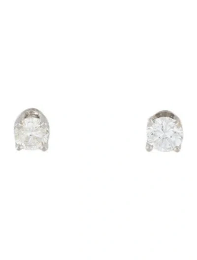 Pre-owned Earrings 14k Diamond Stud  In Multi