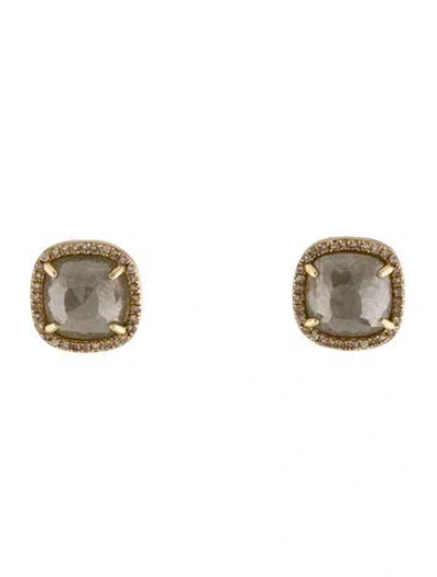 Pre-owned Earrings 14k Diamond Stud  In Multi