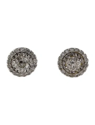 Pre-owned Earrings 14k Diamond Stud  In Multi