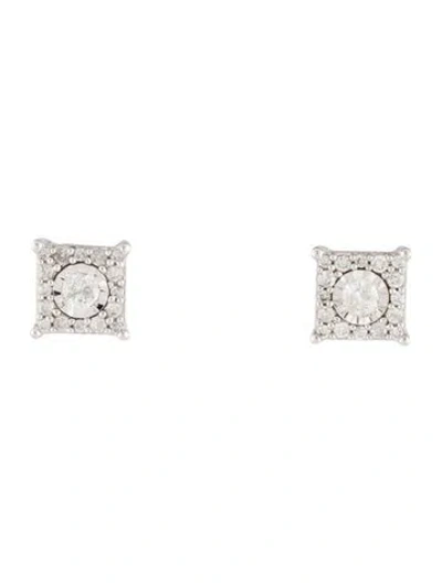 Pre-owned Earrings 14k Diamond Stud  In Multi