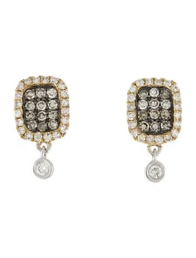 Pre-owned Earrings 14k Diamond Stud  In Multi