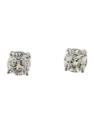 Pre-owned Earrings 14k Diamond Stud  In Multi