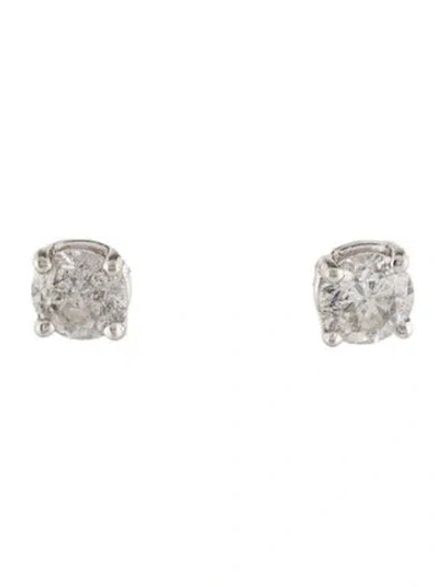 Pre-owned Earrings 14k Diamond Stud  In Multi