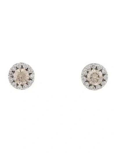 Pre-owned Earrings 14k Diamond Stud  In Multi