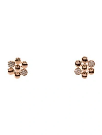 Pre-owned Earrings 14k Diamond Stud  In Multi