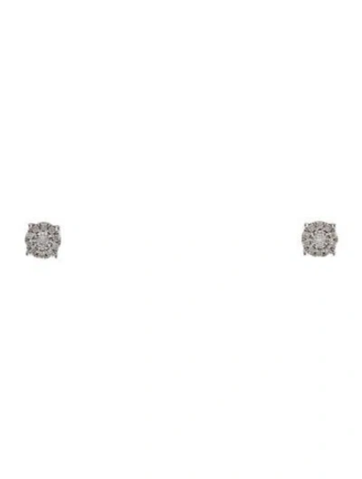 Pre-owned Earrings 14k Diamond Stud  In Multi
