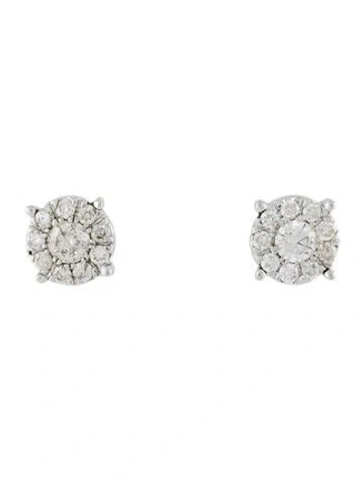Pre-owned Earrings 14k Diamond Stud  In Multi