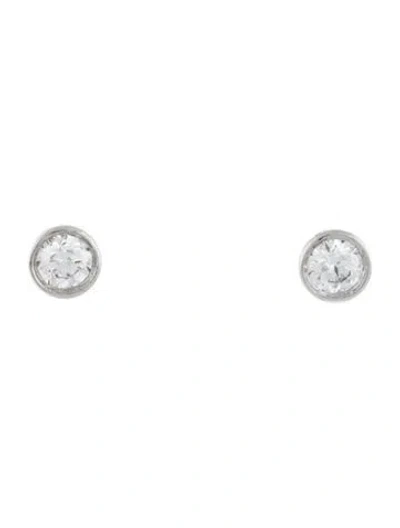 Pre-owned Earrings 14k Diamond Stud  In Multi