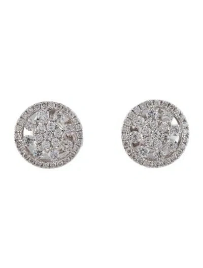 Pre-owned Earrings 14k Diamond Stud  In Multi