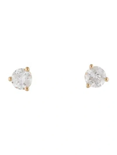 Pre-owned Earrings 14k Diamond Stud  In Multi