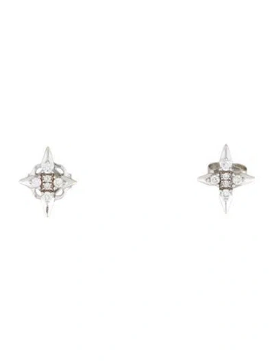Pre-owned Earrings 14k Diamond Stud  In Multi