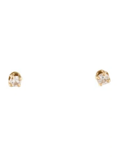 Pre-owned Earrings 14k Diamond Stud  In Multi