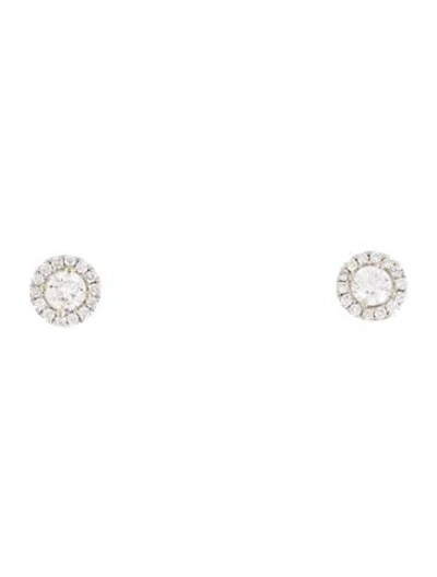 Pre-owned Earrings 14k Diamond Stud  In Multi