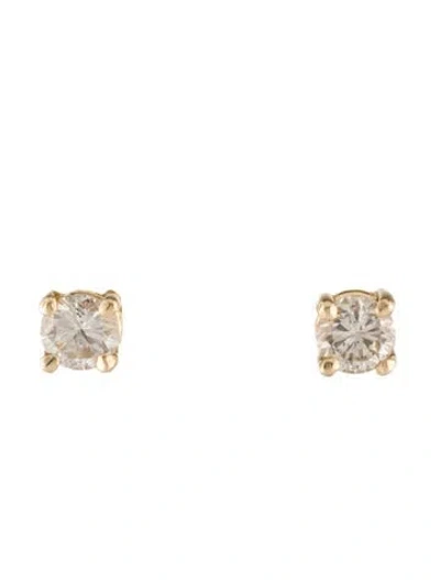 Pre-owned Earrings 14k Diamond Stud  In Multi
