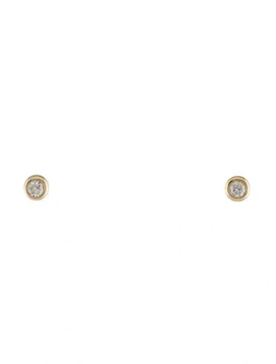 Pre-owned Earrings 14k Diamond Stud  In Multi