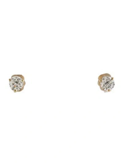 Pre-owned Earrings 14k Diamond Stud  In Multi