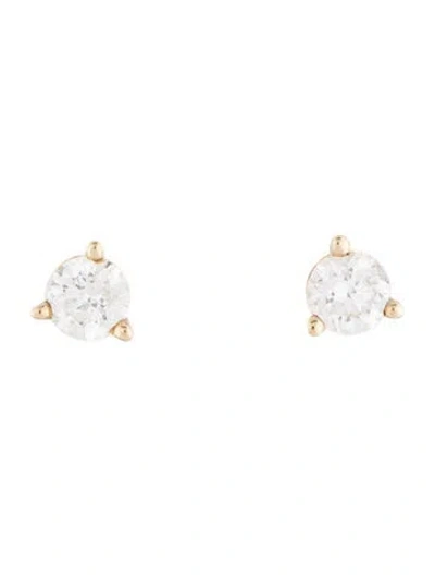 Pre-owned Earrings 14k Diamond Stud  In Multi