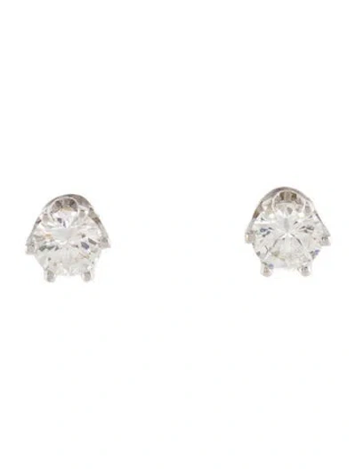 Pre-owned Earrings 14k Diamond Stud  In Multi