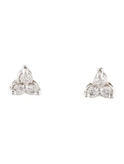 Pre-owned Earrings 14k Diamond Stud  In Multi