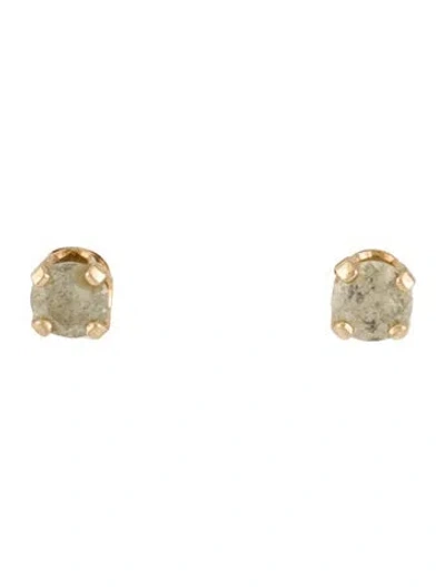 Pre-owned Earrings 14k Diamond Stud  In Multi