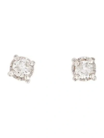 Pre-owned Earrings 14k Diamond Stud  In Multi