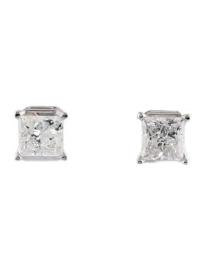 Pre-owned Earrings 14k Diamond Stud  In Multi